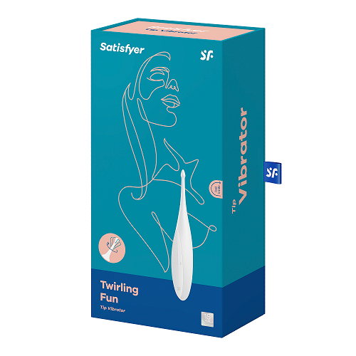 Satisfyer Twirling Fun Tip Vibrator White Waterproof Silicone 12 Settings > Vibrators > Ladies > Clitoral Vibrators and Stimulators - Tophatter Daily Deals