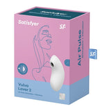 Satisfyer Vulva Lover 2 White Double Air Pulse Vibrator with 11 Air Pulse and 10 Vibration Settings > Sex Toys For Ladies > Air Pulsation - Tophatter Daily Deals
