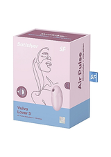 Satisfyer Vulva Lover 3 Pink Air Pulse Vibrator with Dual Motors and 21 Stimulation Settings > Sex Toys For Ladies > Air Pulsation - Tophatter Daily Deals