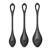 Satisfyer Yoni Power Balls 2 Black 3 Pc Set - Silicone > Sex Toys For Ladies > Kegel Exercise - Tophatter Daily Deals