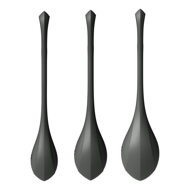 Satisfyer Yoni Power Balls 2 Black 3 Pc Set - Silicone > Sex Toys For Ladies > Kegel Exercise - Tophatter Daily Deals