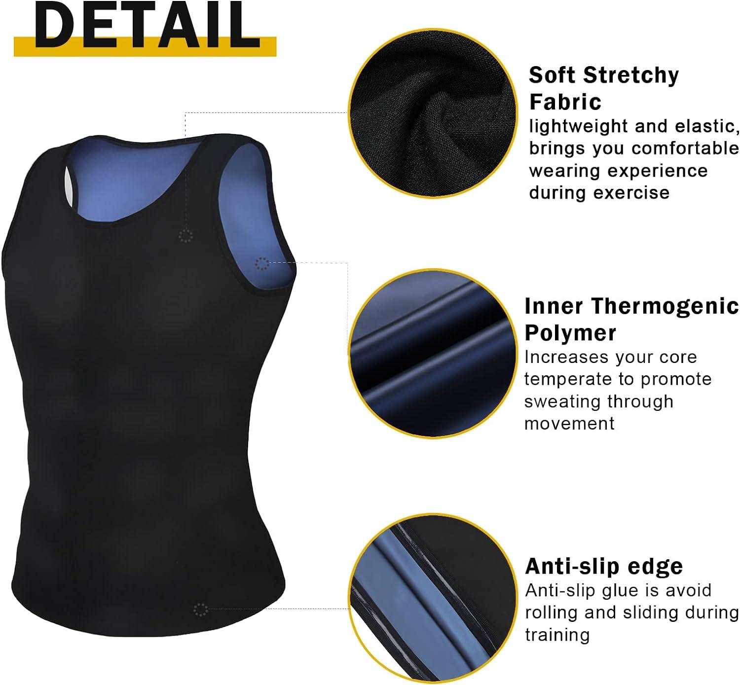 Sauna Suits for Weight Loss - Sauna Suit Tank Top for Men Workout Vest Gym Shirt Shaper Neoprene Help Sweat UK Apparel & Accessories - Tophatter Daily Deals