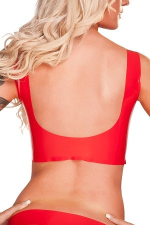 Saxenfelt Latex Top Ouvert Red Large > Clothes > Womens Latex - Tophatter Daily Deals