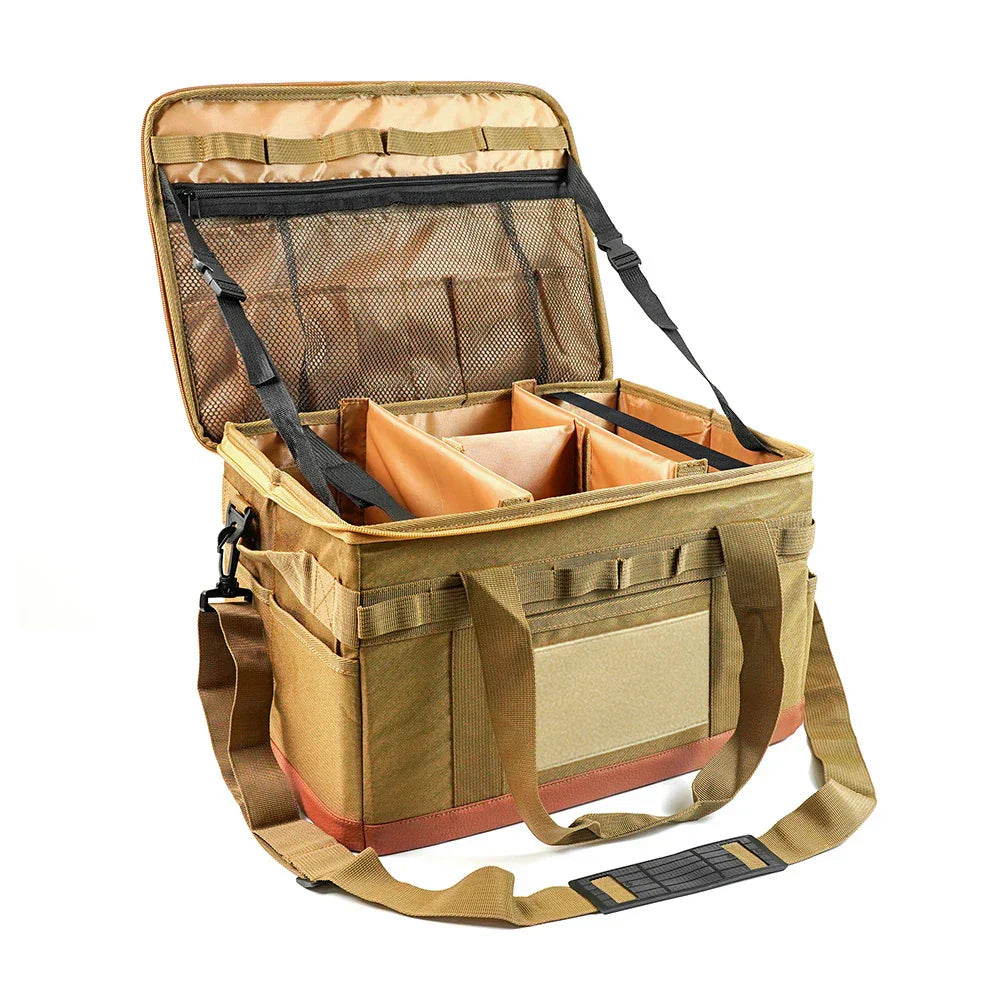 Zipper Camping Storage Bag Anti-Crash Organizer Khaki Duffel Bags - Tophatter Daily Deals