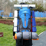 70L Camping Backpack Tear-Resistant Rucksack Blue Backpacks - Tophatter Daily Deals