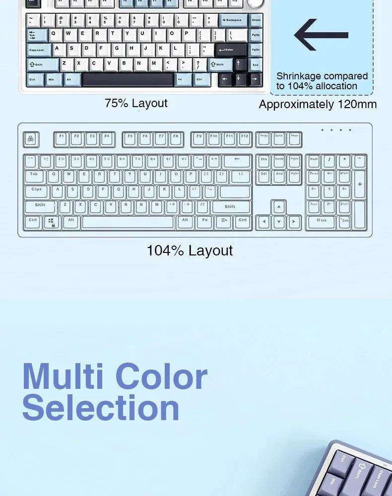 AULA F75 Compact 75 Percent Mechanical Gaming Keyboard RGB - Tophatter Daily Deals