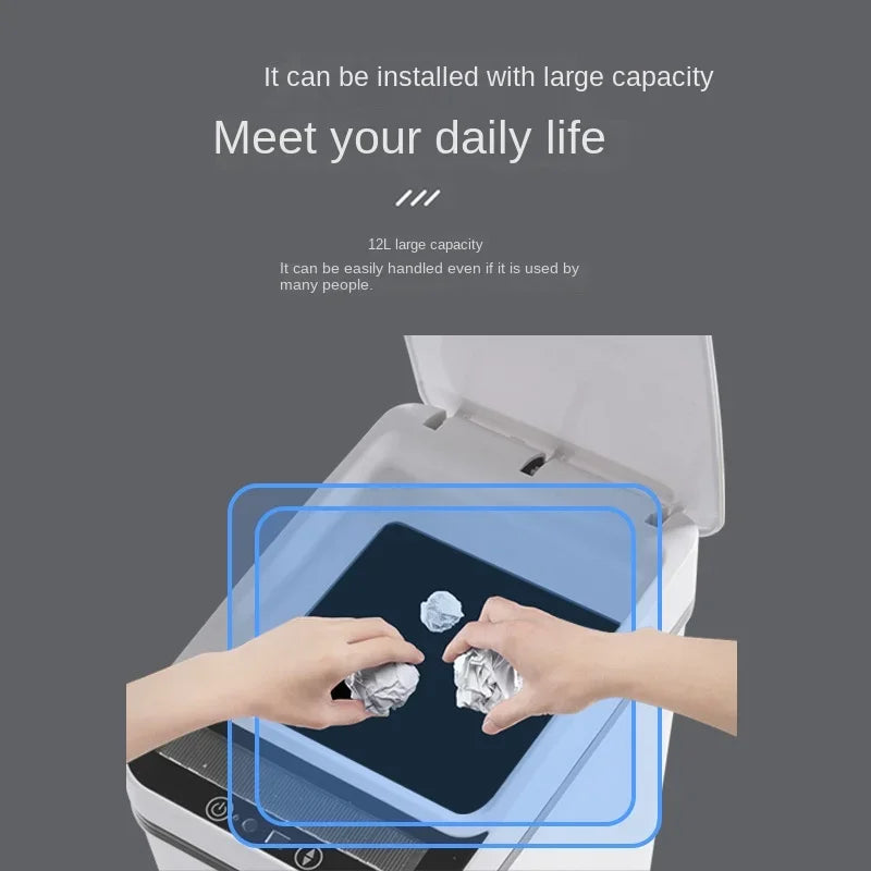 Smart Trash Can Automatic Sensor Bin Touchless Odor Control - Tophatter Daily Deals
