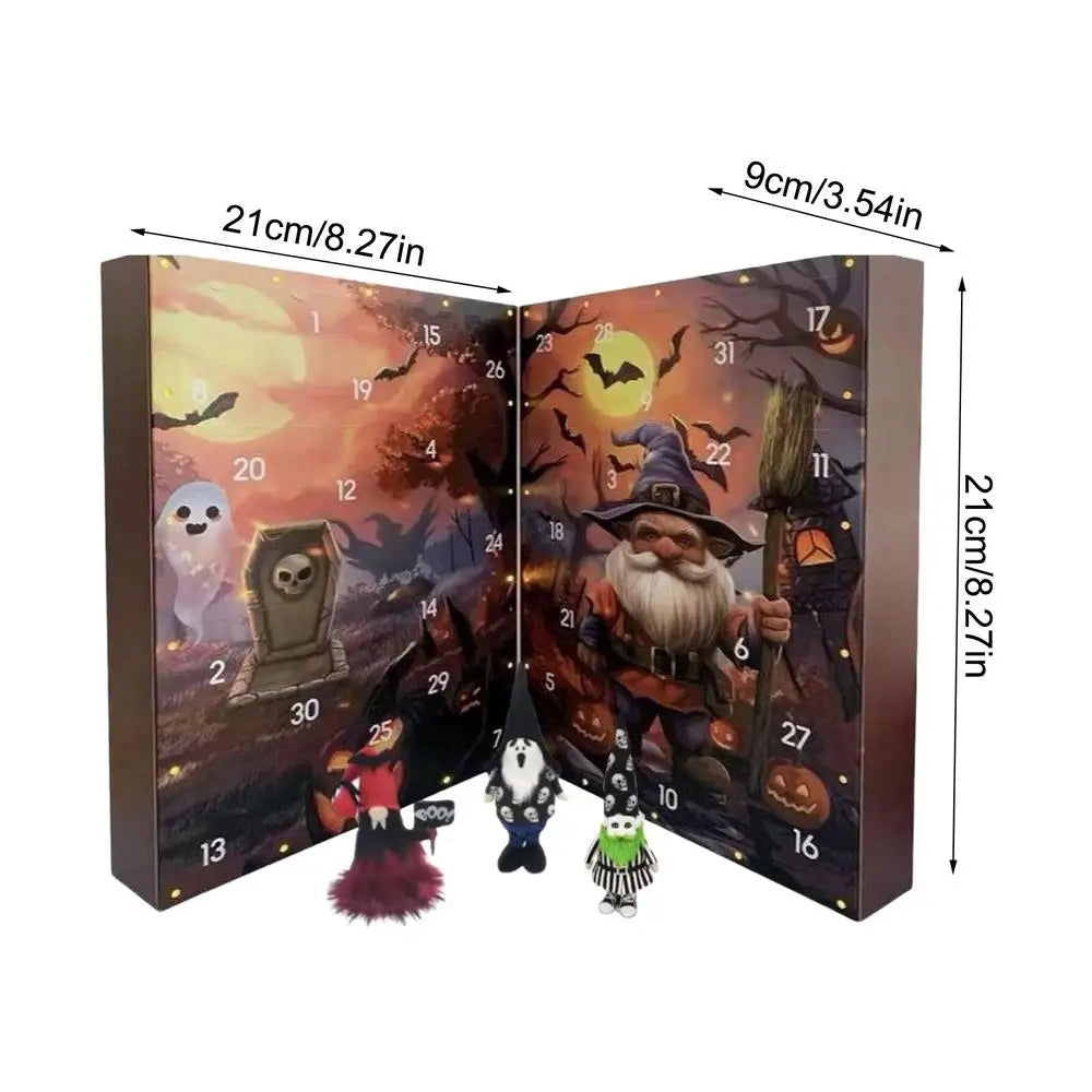Gnome Countdown Calendar 24 Day Halloween Decor 2025 21x21x9cm - Tophatter Daily Deals
