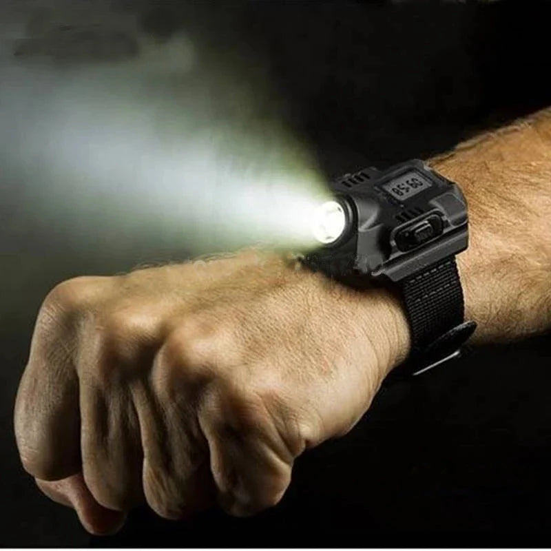 Portable Wrist Light USB Rechargeable Tactical LED Handsfree - Tophatter Daily Deals