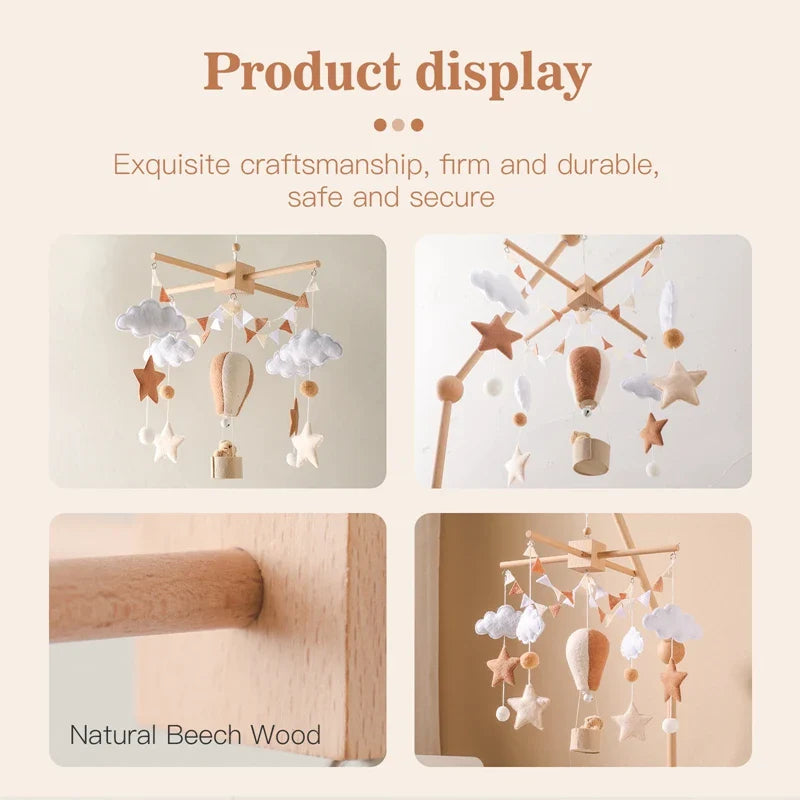 Hot Air Balloon Crib Mobile Newborn Sensory Toys Soothing - Tophatter Daily Deals