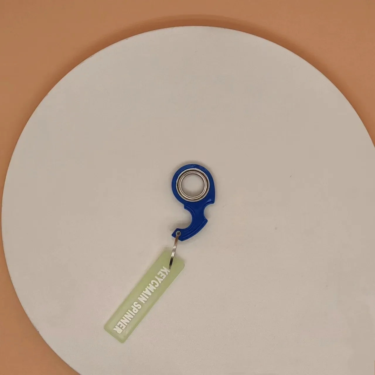 Metal Keychain Fidget Spinner Ring Stress Relief Toy - Tophatter Daily Deals