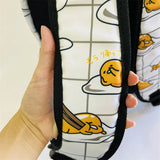 Sanrio Gudetama White Backpack Rucksack Schoolbags Travel Lazy Egg Food - Tophatter Daily Deals