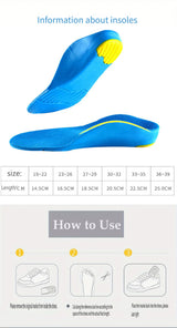 Kids Orthotic Insoles High Arch Support Sports Comfort Plantar Fascia Insole - Tophatter Daily Deals