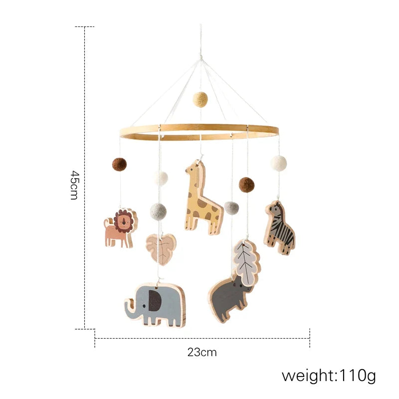 Baby Crib Mobile Wooden Nursery Newborn Sensory Toys Style 11 - Tophatter Daily Deals