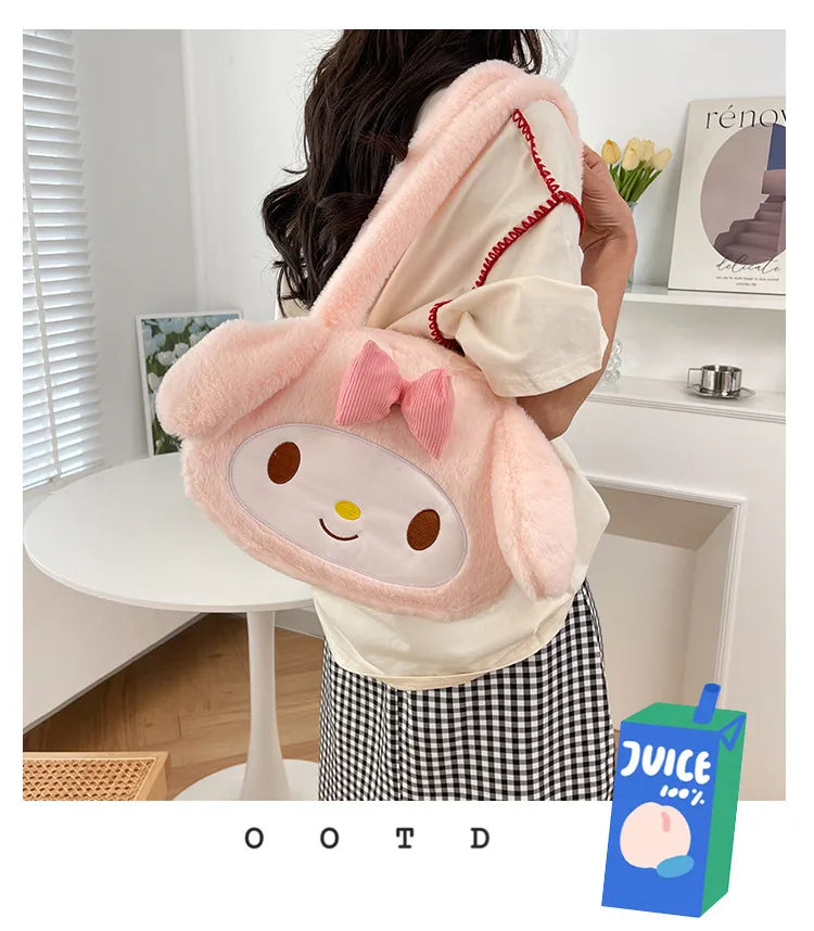 Sanrio Plush Cinnamoroll My Melody Kuromi Tote Shoulder Bag Anime - Tophatter Daily Deals