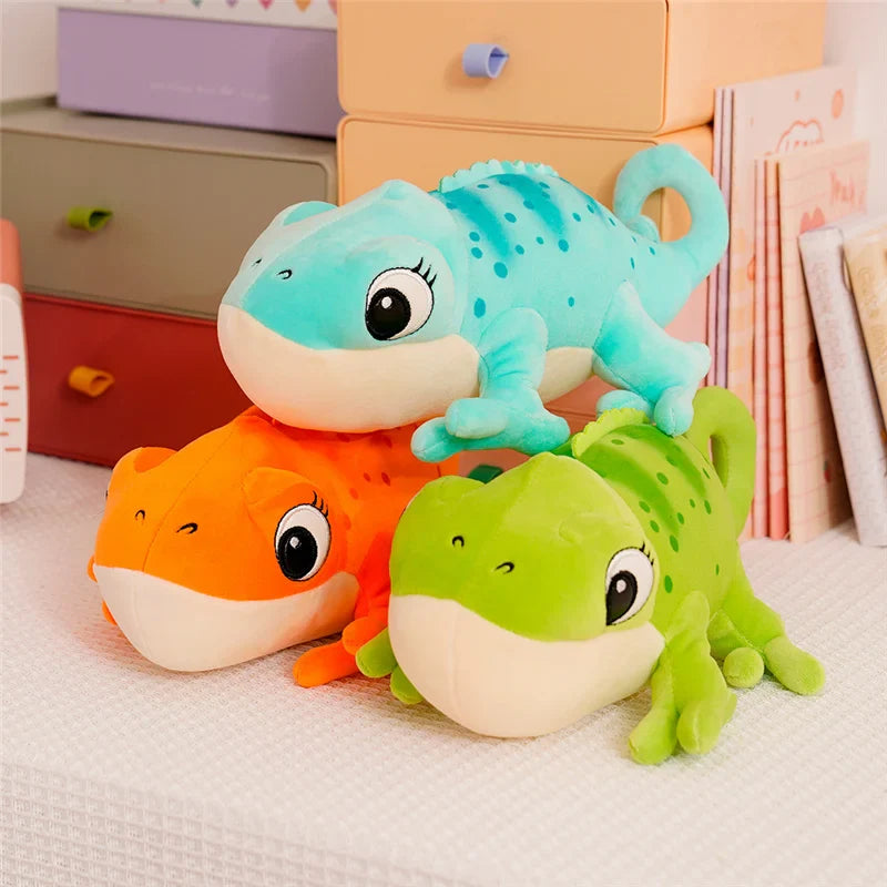 Plush Chameleon Pillow 30cm Cartoon Reptile Cozy Gift - Tophatter Daily Deals