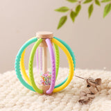 Baby Rattle Silicone Teether Wooden Newborn Sensory Toys - Tophatter Daily Deals