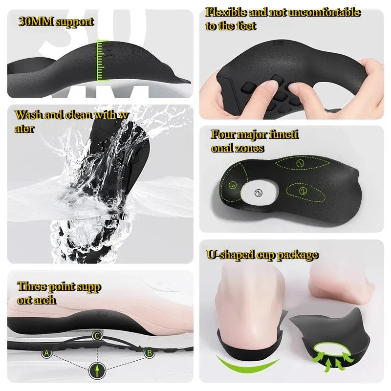 Orthotic Arch Support Insoles For Flat Feet Sneakers Plantar Fascia Insole - Tophatter Daily Deals