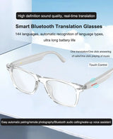 Smart Translation Glasses Bluetooth Call Voice Assistant - Tophatter Daily Deals