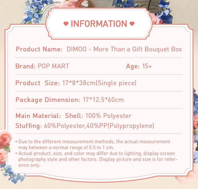 Genuine Pop Mart Dimoo - More Than a Gift Plush Bouquet Box Flowers - Tophatter Daily Deals