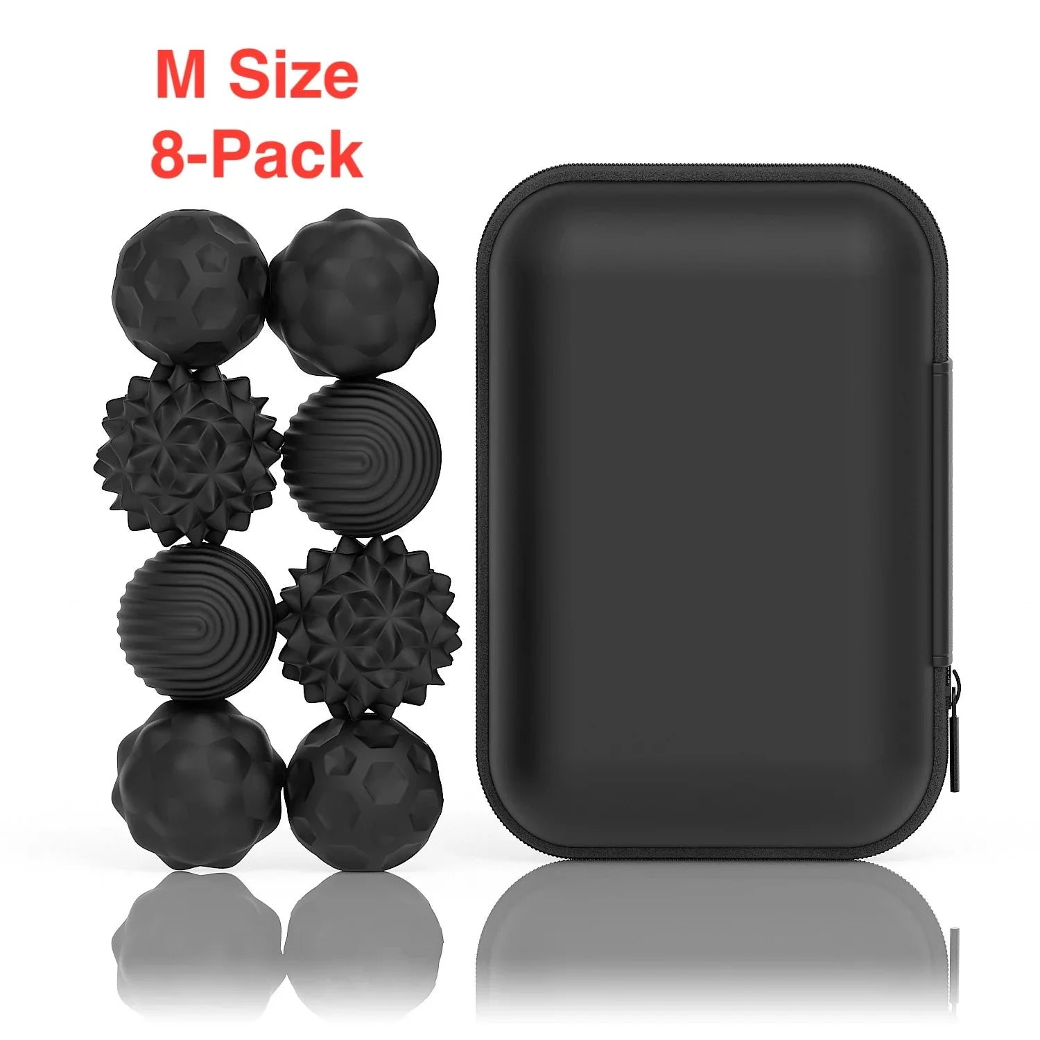 Magnetic Ball Fidget Toy Silicone Sensory Stress Relief M 8-pack Black - Tophatter Daily Deals