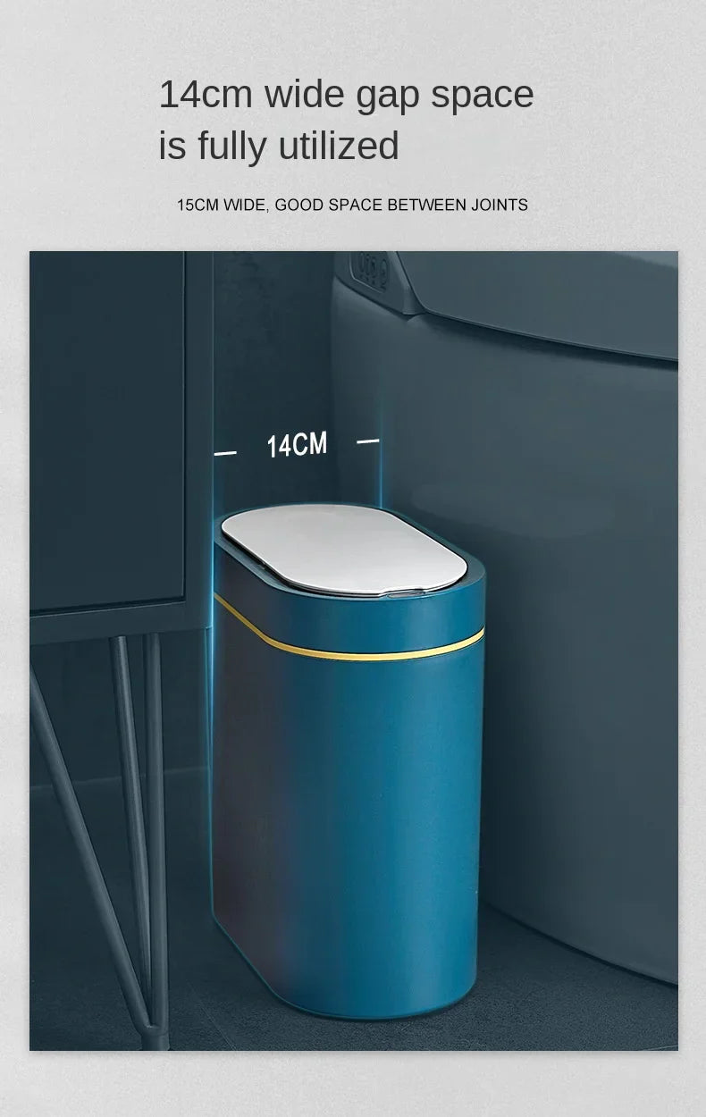 Sensor Trash Can Touchless 8L Kitchen Bathroom Bin Compact - Tophatter Daily Deals