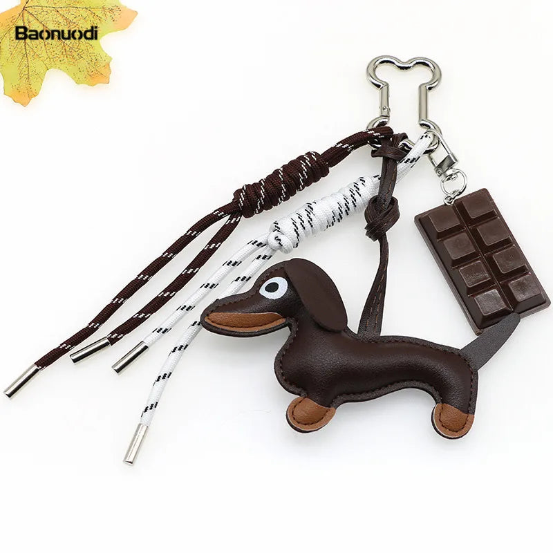 Dachshund Pu Leather Bag Charm Baseball Keychain Gift - Tophatter Daily Deals