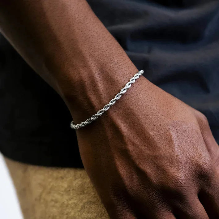 Stainless Steel Rope Chain Bracelet Twisted Singapore - Tophatter Daily Deals