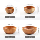 Acacia Wooden Bowl Japanese Style Salad Bowl Ramadan - Tophatter Daily Deals