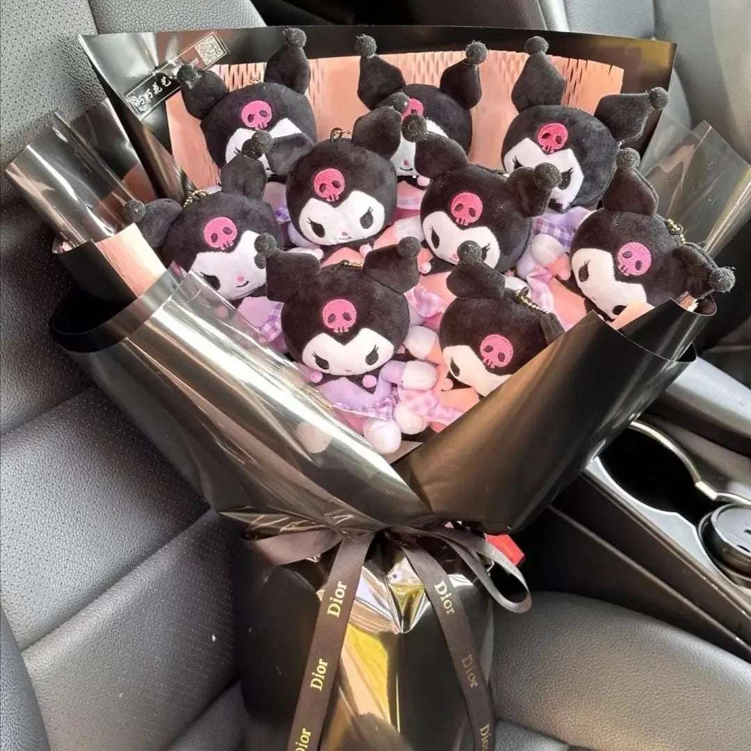 Sanrio Kuromi Plush Toy Bouquet Black Flowers - Tophatter Daily Deals