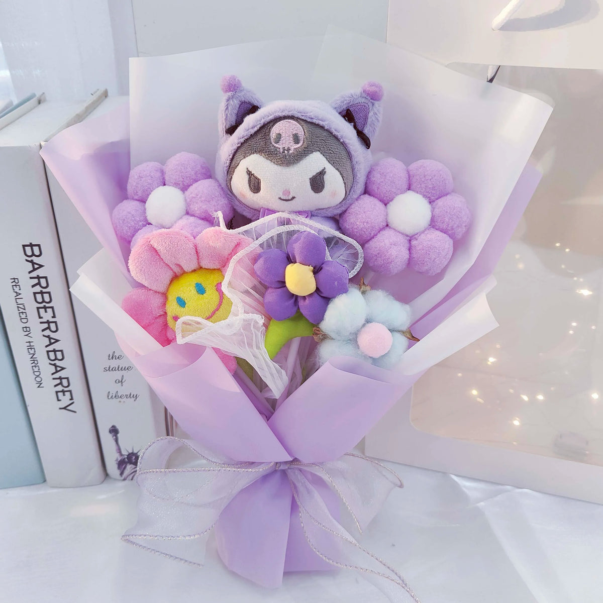 Sanrio Kuromi Plush Flower Bouquet Orchid Flowers - Tophatter Daily Deals