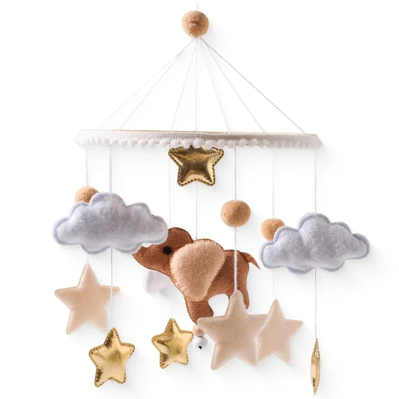 Wooden Felt Animal Crib Mobile With Soothing Calming Music - Tophatter Daily Deals