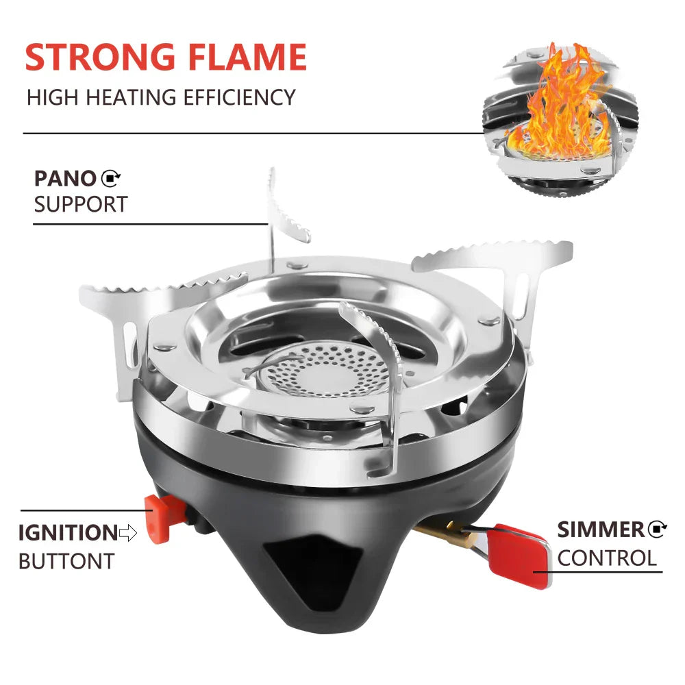 1400ml Heat Exchanger Camping Stove Black Camp Cooking - Tophatter Daily Deals