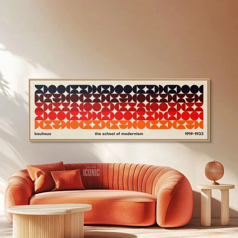 Mid Century Modern Panoramic Canvas Print Bauhaus Unframed ZLH4180 - Tophatter Daily Deals