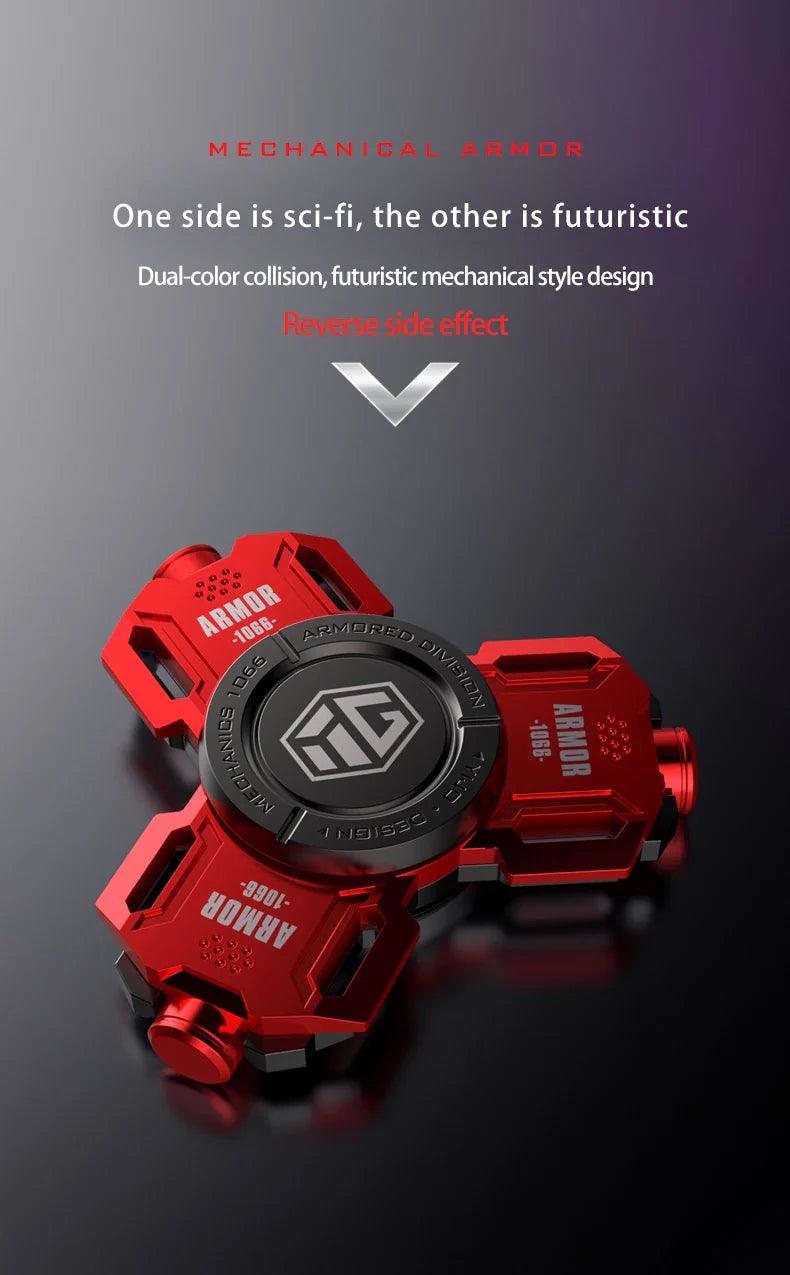 Glow Fidget Spinner Alloy EDC Long Spin Stress Relief - Tophatter Daily Deals