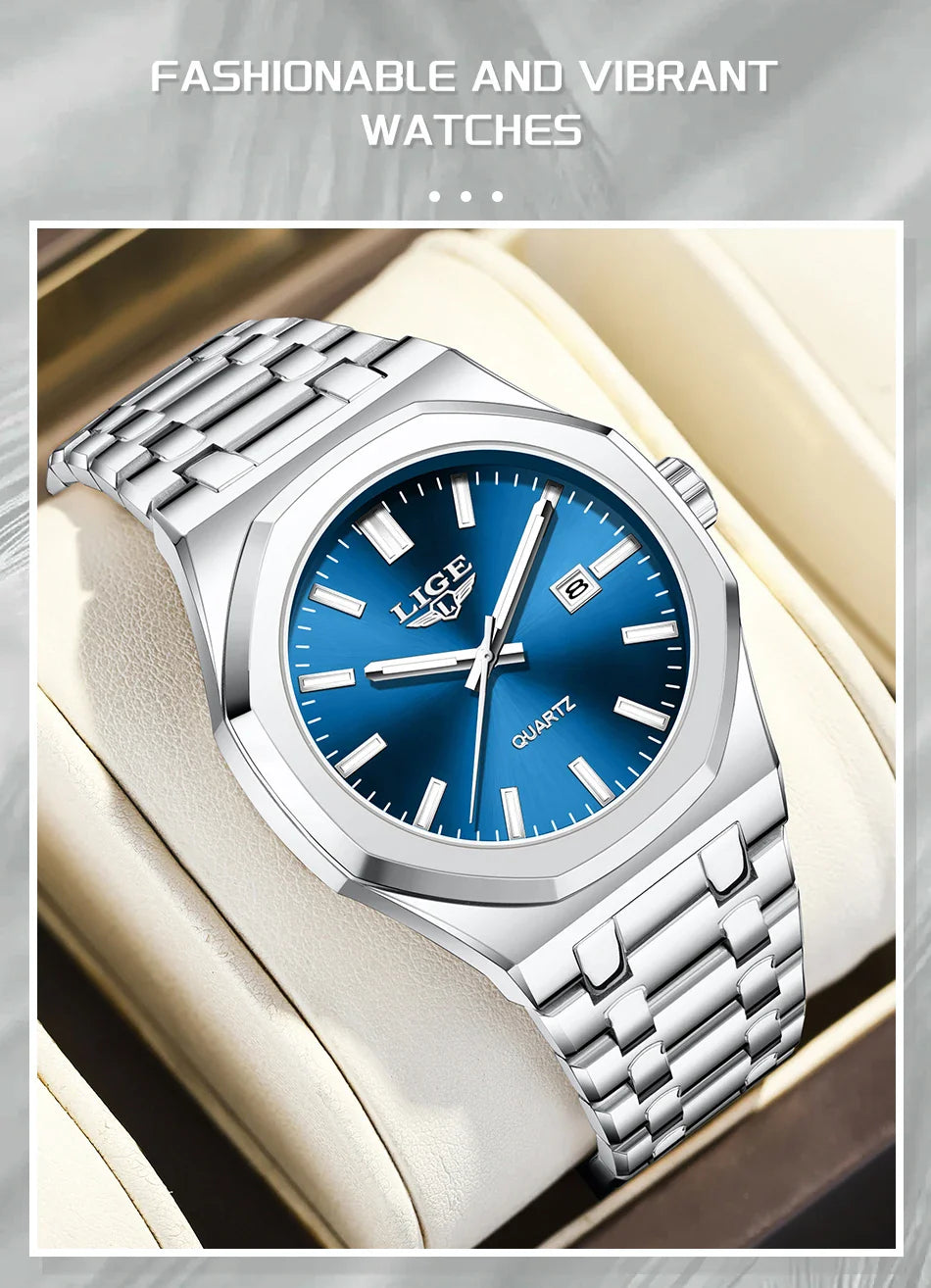 Quartz Watch Stainless Steel Waterproof Luminous Wristwatch - Tophatter Daily Deals