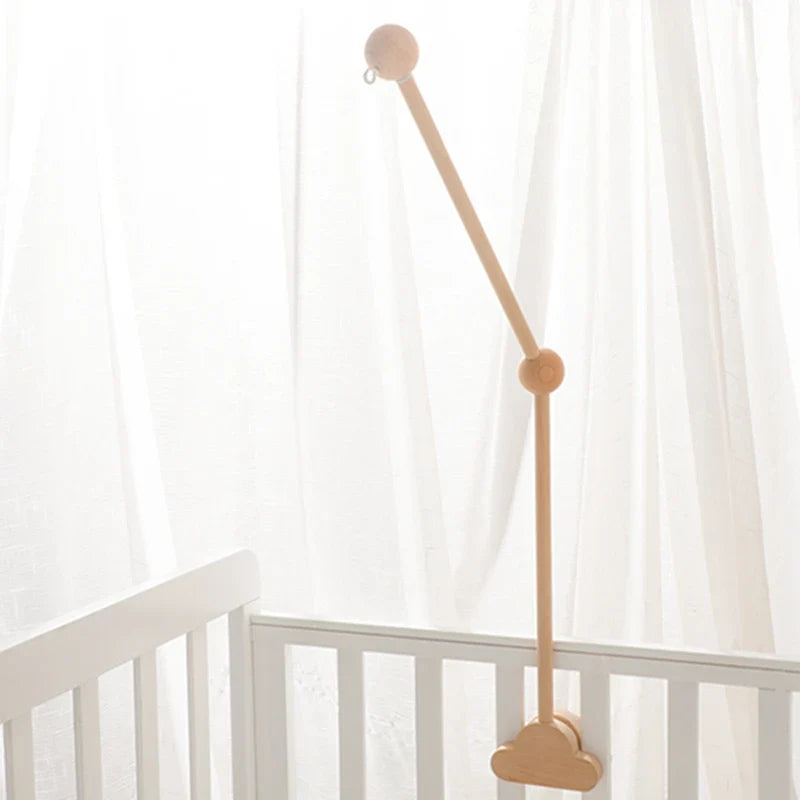 Wooden Crib Mobile Bracket Newborn Sensory Toys Soothing - Tophatter Daily Deals
