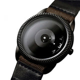 Quartz Handless Watch Canvas Strap Minimalist Style BD-brown - Tophatter Daily Deals