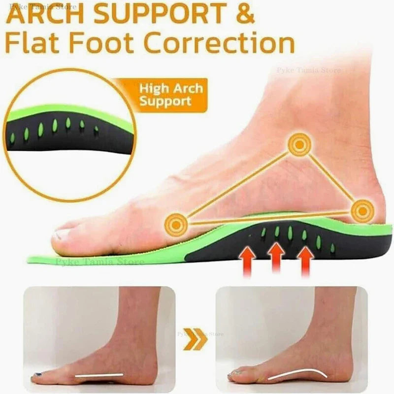 Orthopedic Arch Support Insoles Thick Shock Absorption Plantar Fascia Insole - Tophatter Daily Deals