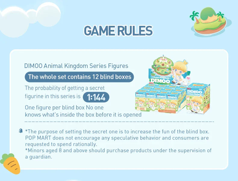 Genuine Pop Mart Dimoo Animal Kingdom Series Blind Box Figurines by Ayan Mythical - Tophatter Daily Deals