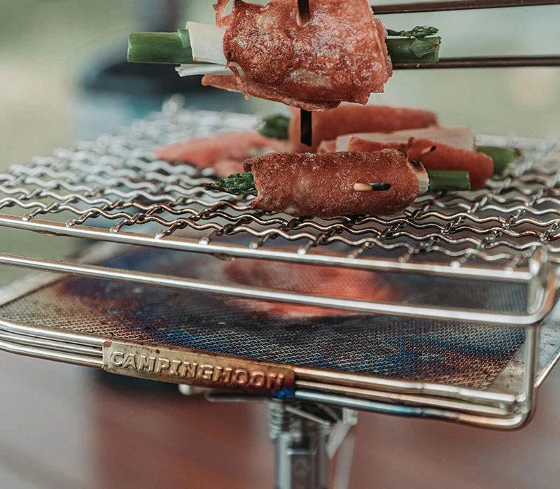 Stainless Steel Folding Toast Grill Net Gas Stove Grill Silver Griddles & Grill Pans - Tophatter Daily Deals