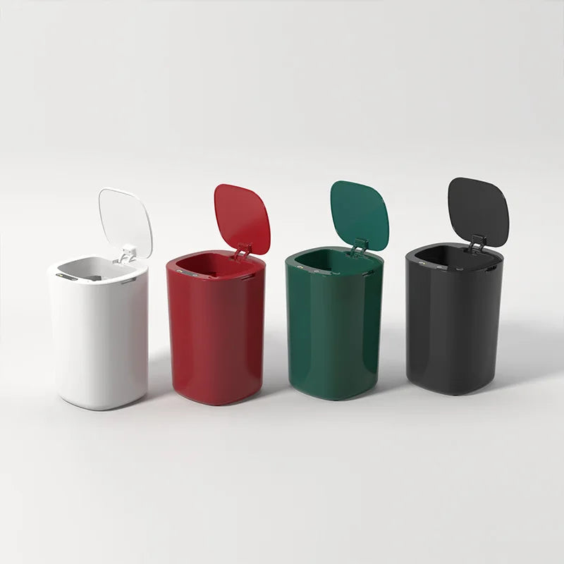 Smart Sensor Trash Bin With Flip Lid For Home Touchless - Tophatter Daily Deals
