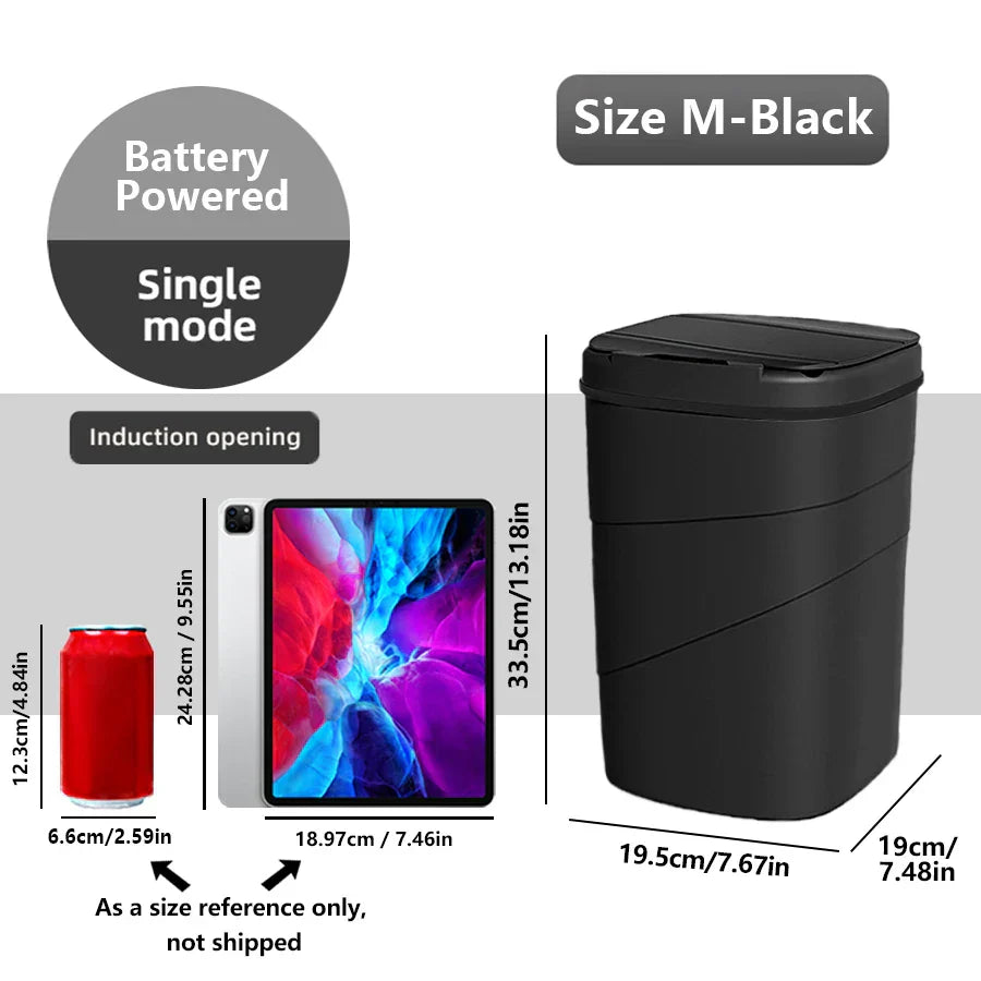 Touchless Sensor Trash Can Battery Powered Hygienic Home - Tophatter Daily Deals