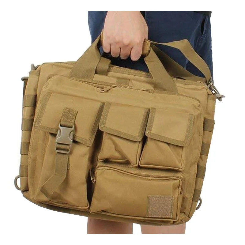 Tactical MOLLE Shoulder Bag Oxford Handbag Khaki Duffel Bags - Tophatter Daily Deals