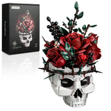 Skull Bouquet Building Set Gothic Home Decor Halloween Roses - Tophatter Daily Deals