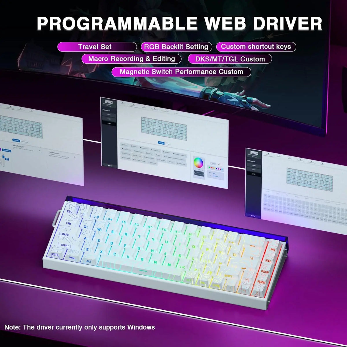 Mechanical 60 Percent Magnetic Switch Gaming Keyboard 8KHz - Tophatter Daily Deals