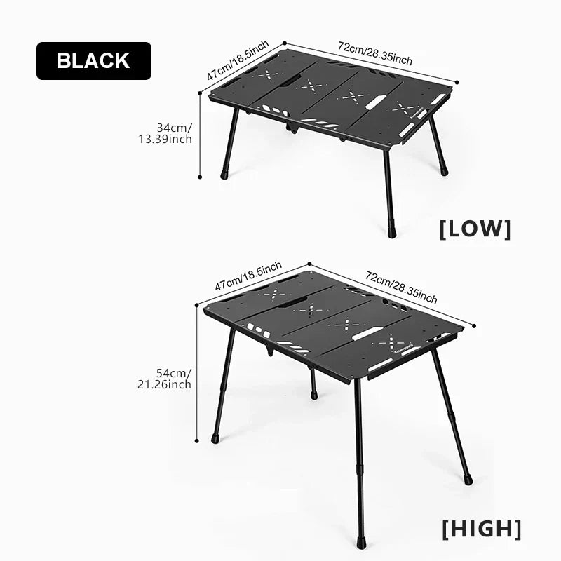 Tactical Folding Camping IGT-Compatible Table Black Camp Furniture - Tophatter Daily Deals