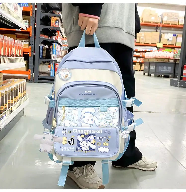 Sanrio Plush Toy Cinnamoroll Backpack Rucksack Schoolbag Kawaii Student School Bag Large Travel Animals - Tophatter Daily Deals