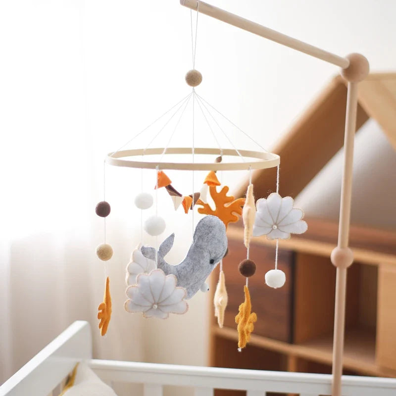 Baby Crib Mobile Wooden Musical Newborn Sensory Toys - Tophatter Daily Deals