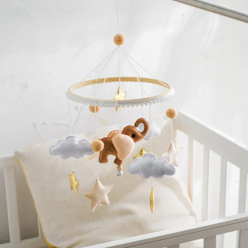 Wooden Felt Animal Crib Mobile With Soothing Calming Music - Tophatter Daily Deals